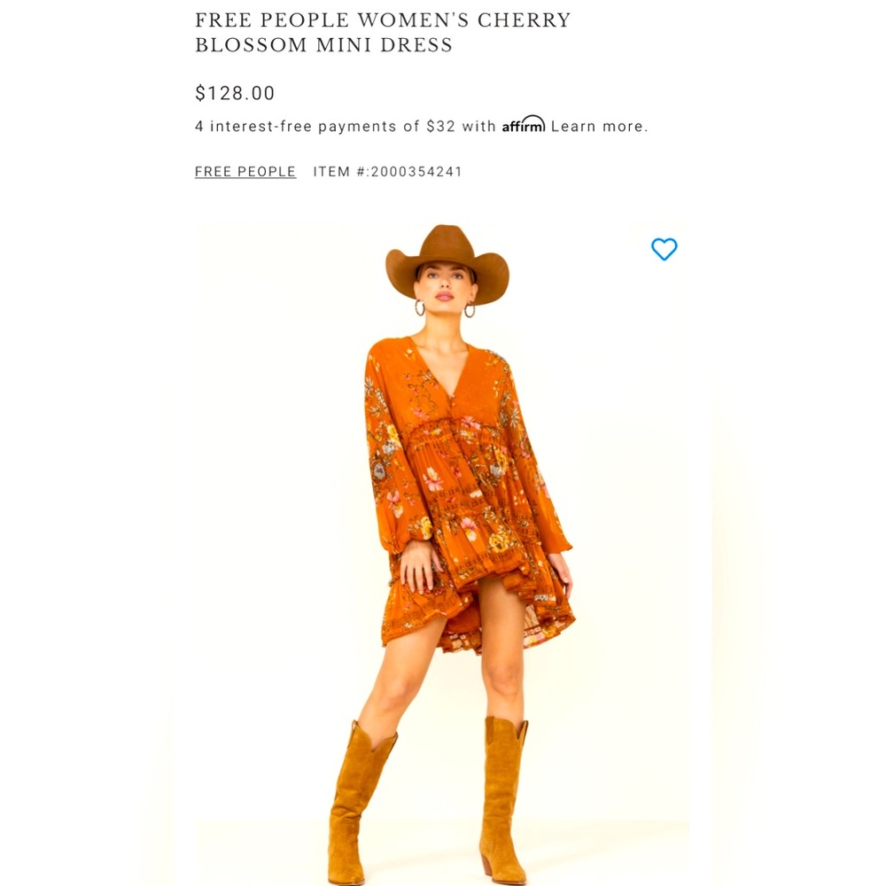 FREE PEOPLE WOMEN'S CHERRY
BLOSSOM MINI DRESS